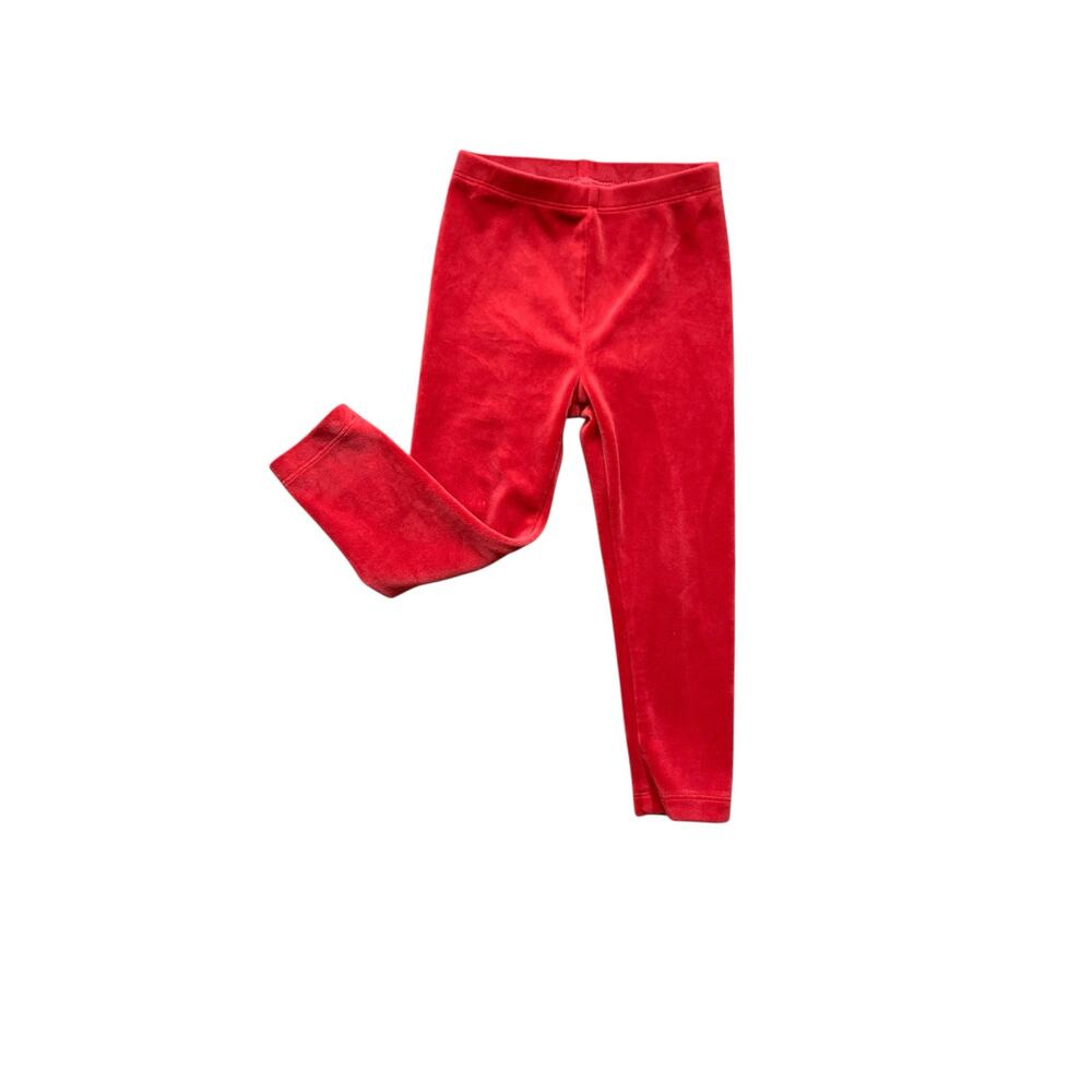 Tea Collection Red Velour Leggings